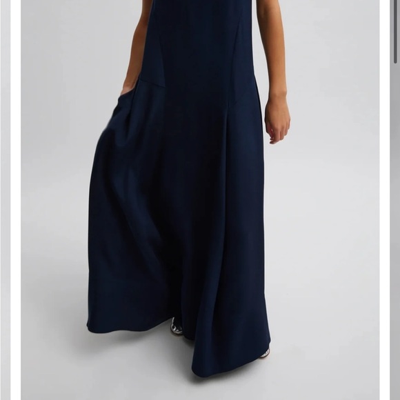 Tibi 4-Ply Silk Strapless Sculpted Dress - Dark Navy - Picture 6 of 10